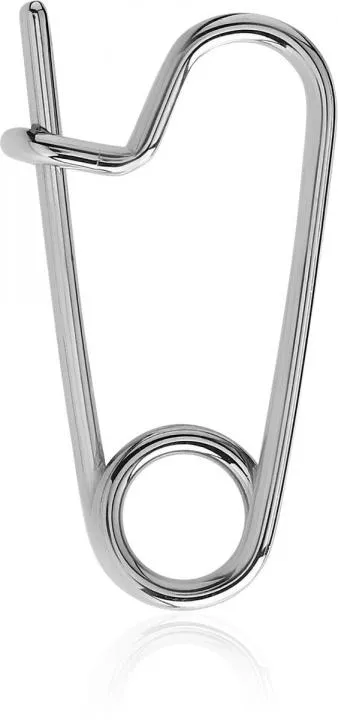 🦚 1,2mm Sicherheitsnadel Silber Ohr Piercing Ohrring Stahl