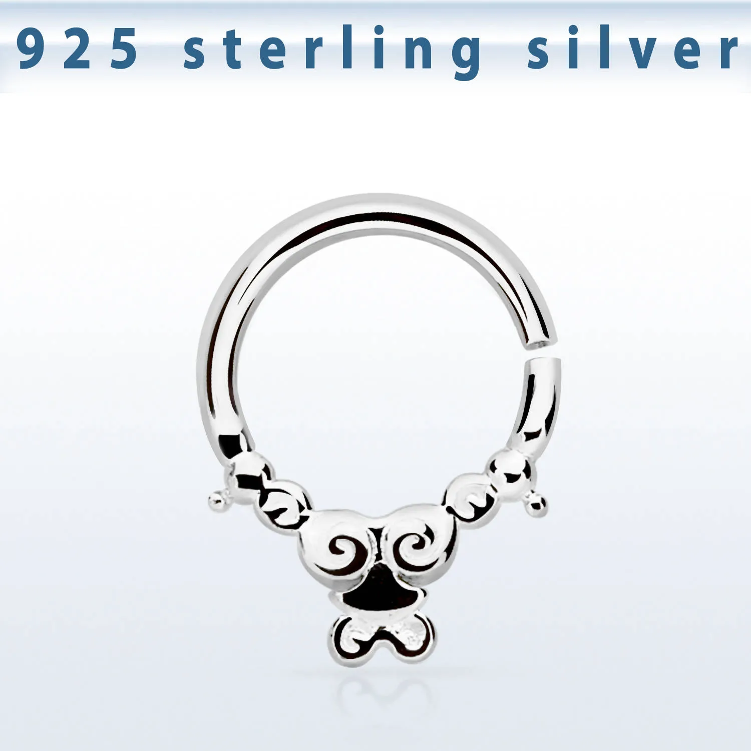 🦚 Septum Septumring 925er Sterling Silber