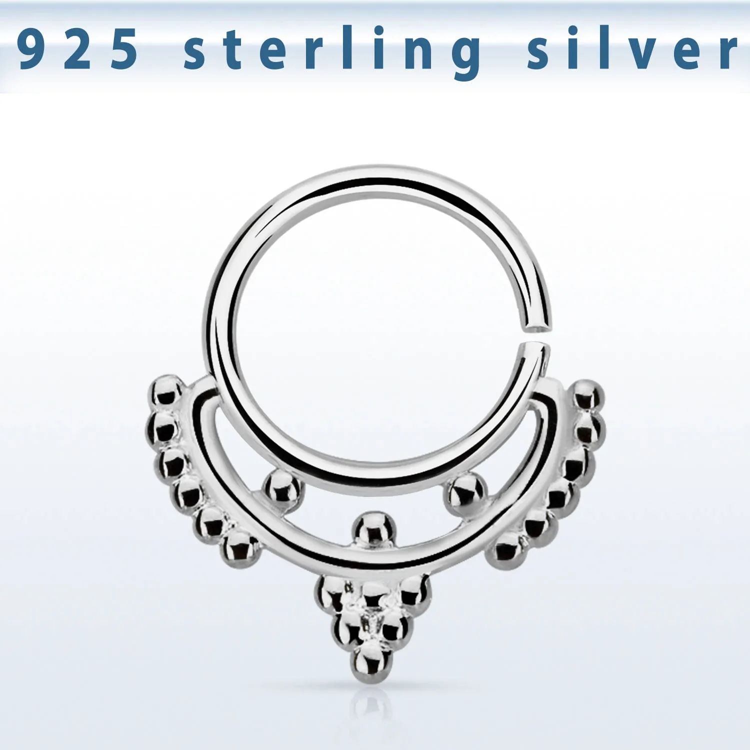 🦚 Septum Septumring 925er Sterling Silber