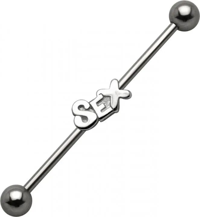 🦚 Industrial Piercing SEX Stahl Barbell Ohr Schmuck