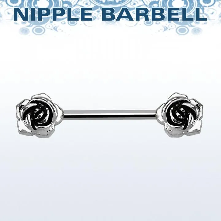 🦚 Brustwarzen-Piercing Rosen Barbell Hantel Nippel Piercing