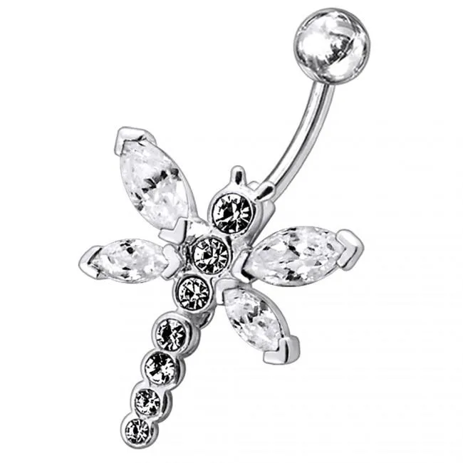 🦚 Bauchnabelpiercing Titan 925er Silber-Motiv Schmetterling