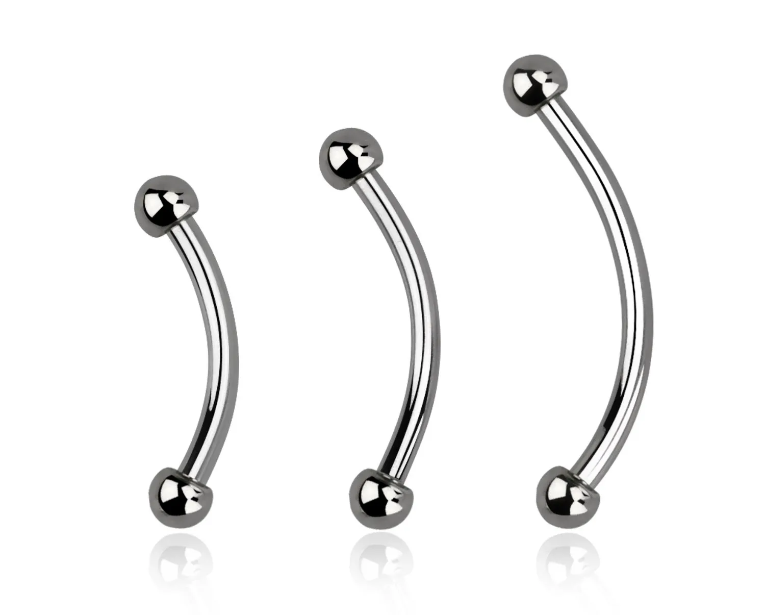 🦚 Banane Curved Barbell Titan G23 mit 2.5mm-Kugeln